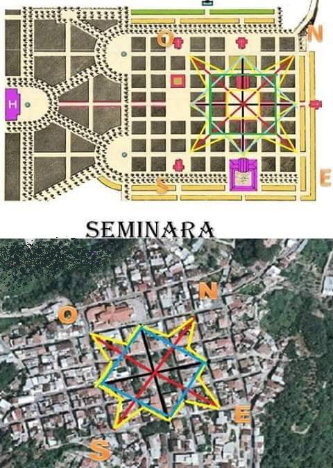 piazza di seminara, progetto e vista dal satellite