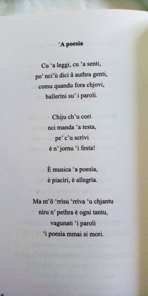 rocco nassi - dal libro "i sta terra parru d'amuri" - 'A poesia