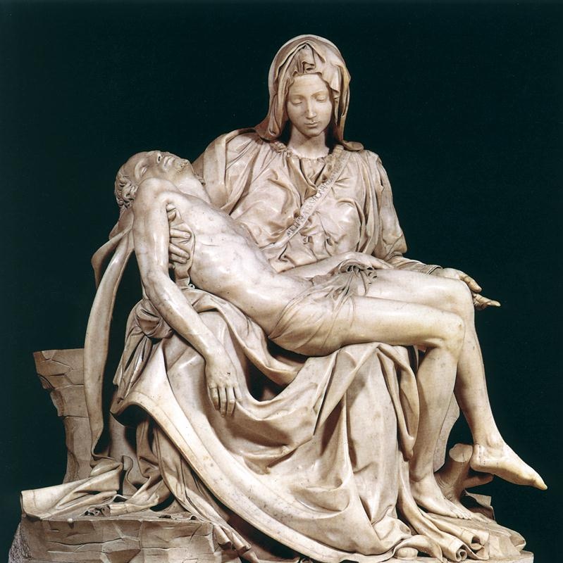 La Pietà di Michelangelo Buonarroti a cui si ispira Caravaggio 